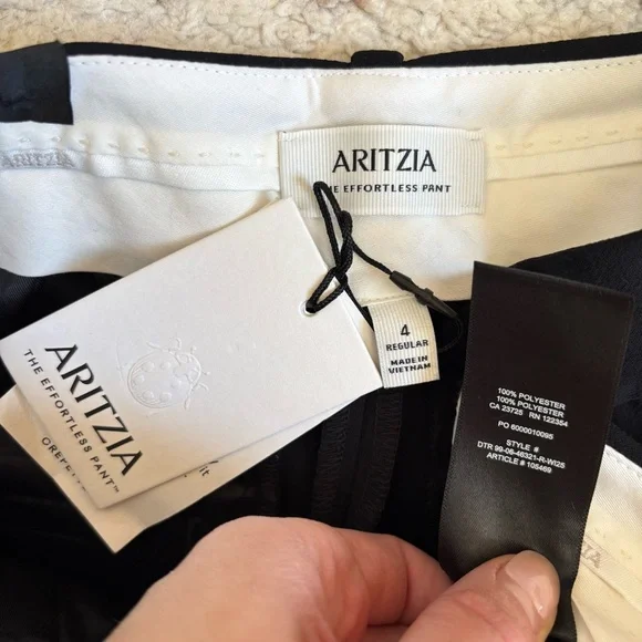 Aritzia NWT The Effortless Pant Lo-Rise Crepette Trousers Bottoms Tailored - Picture 8 of 8